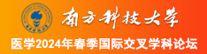 欧美骚屌南方科技大学医学2024年春季国际交叉学科论坛